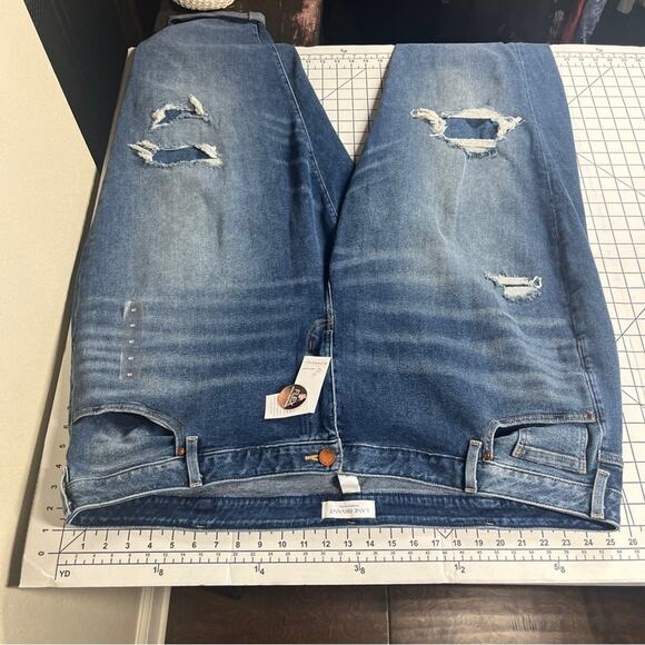 Lane Bryant Distressed Boyfriend Denim Jeans Flex Magic Waistband NWT 28 Plus Sz - Picture 14 of 16
